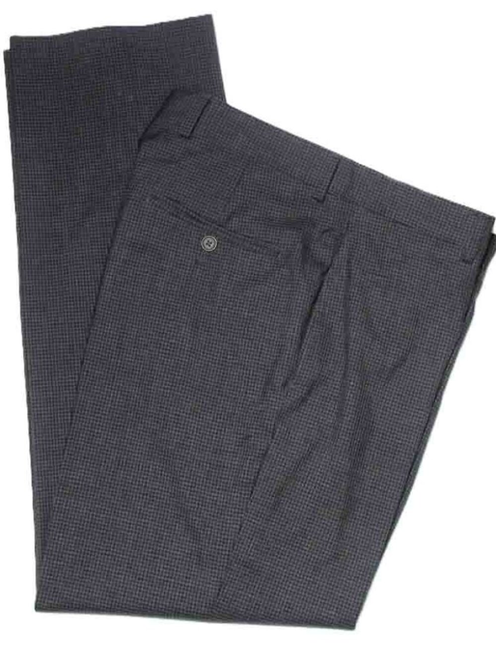 Brooks Brothers Gray Wool Check Pants Fitzgerald Slim Fit Men's Size 32 X 30